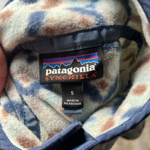 Patagonia Synchilla Snap-T Pullover Women's Size s Tundra Cluster Big Sky Blue - Picture 5 of 5